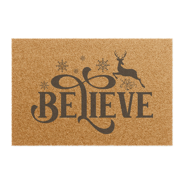 Reindeer Doormat - Believe