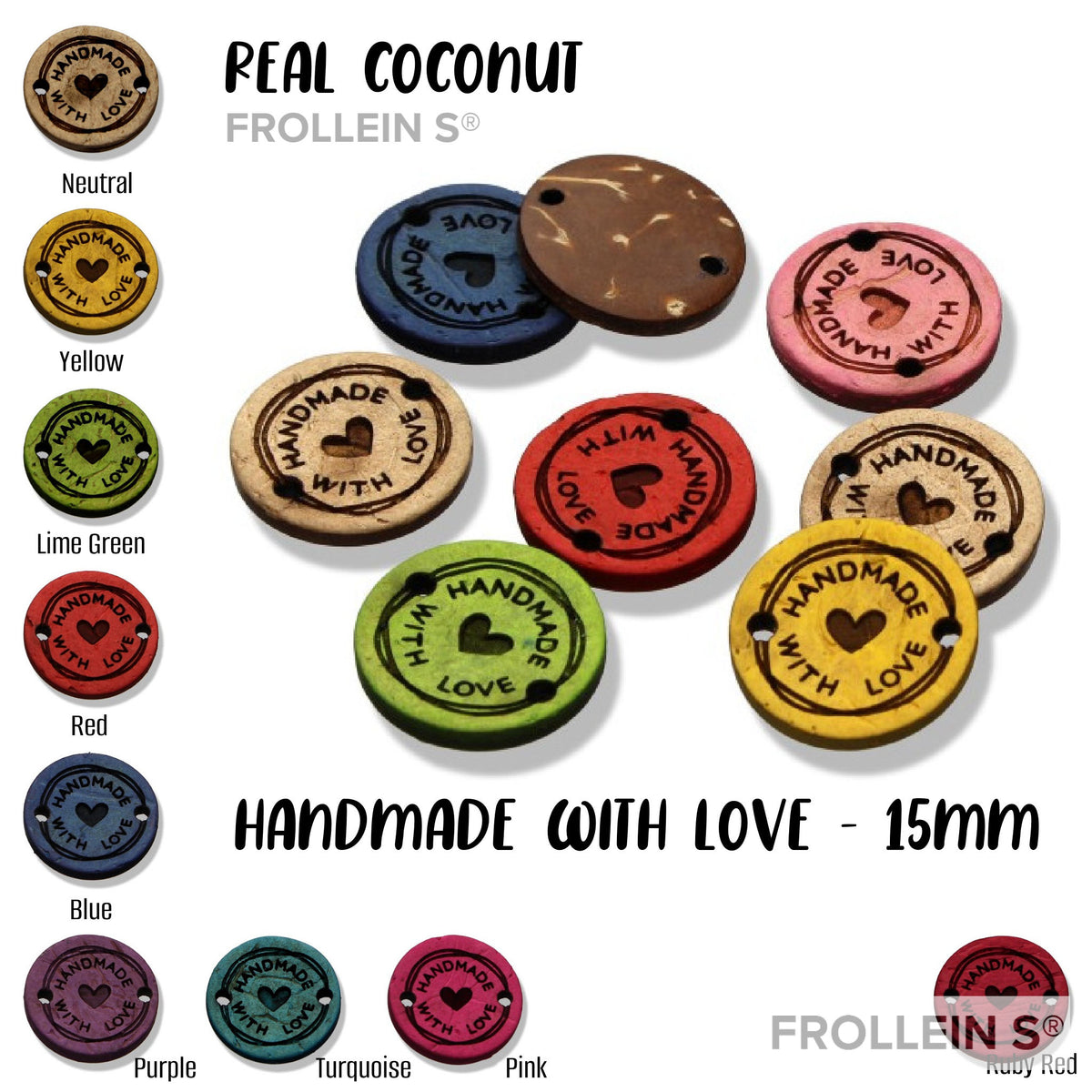 Button - Coconut - Handmade with Love – Frollein S®
