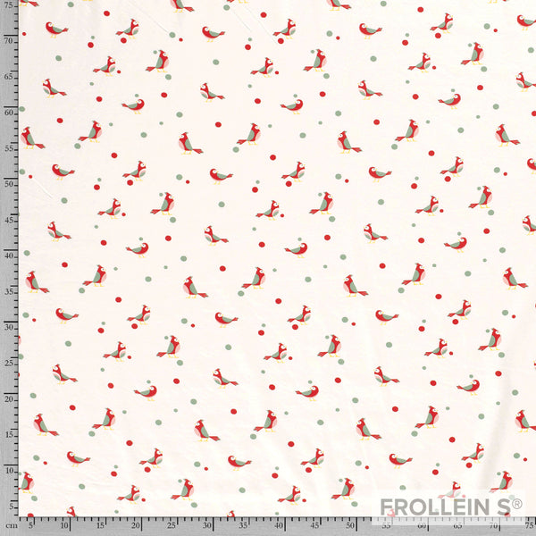 Cotton Jersey - Color Changing - Red Birds