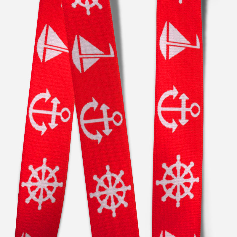 Elastic Tape - Anchor - Wheel - Boat - Red