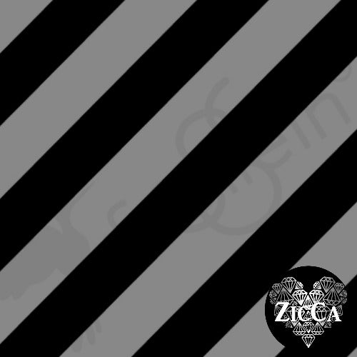 Organic Cotton Jersey - Diagonal Stripes-Black/Gray