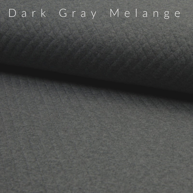 Quilted Cotton - Dark gray melange