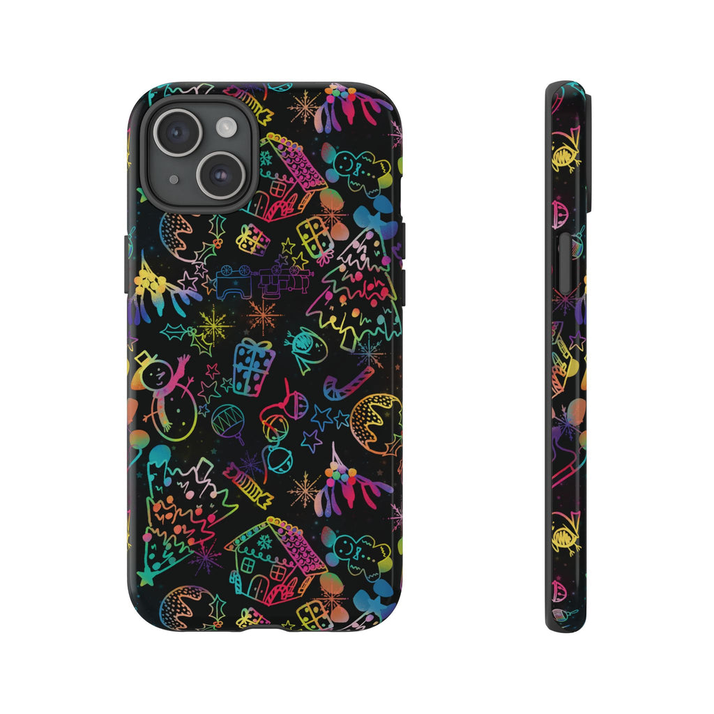 Rainbow Christmas Tough Phone Case