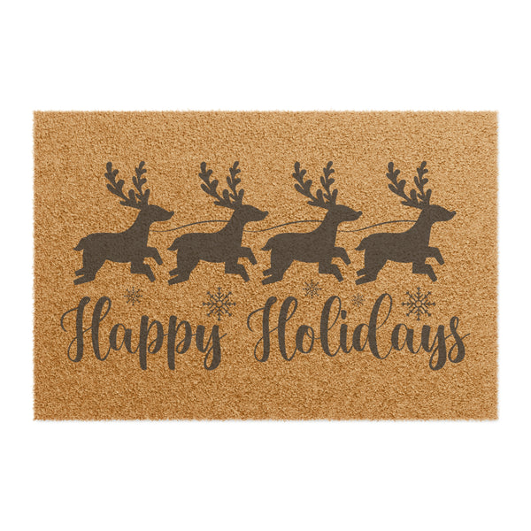 Reindeer Doormat - Happy Holidays
