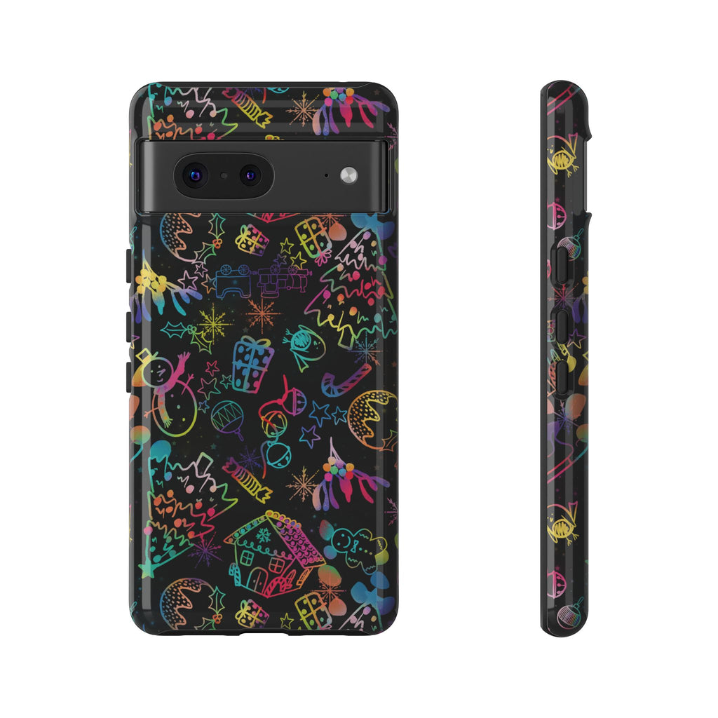 Rainbow Christmas Tough Phone Case