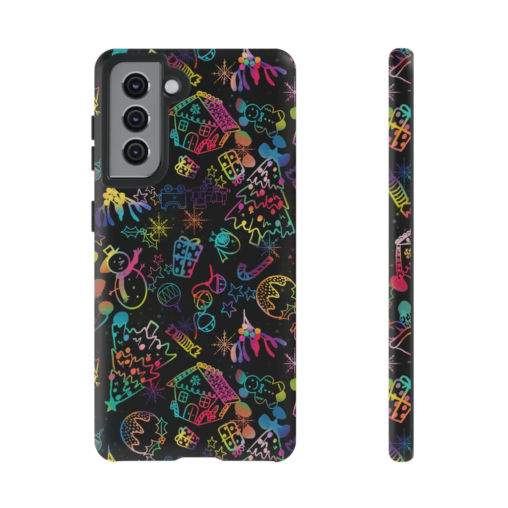 Rainbow Christmas Tough Phone Case