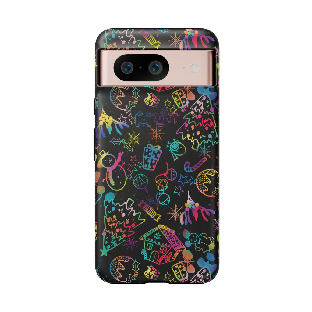 Rainbow Christmas Tough Phone Case