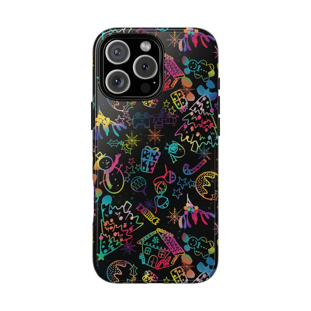 Rainbow Christmas Tough Phone Case