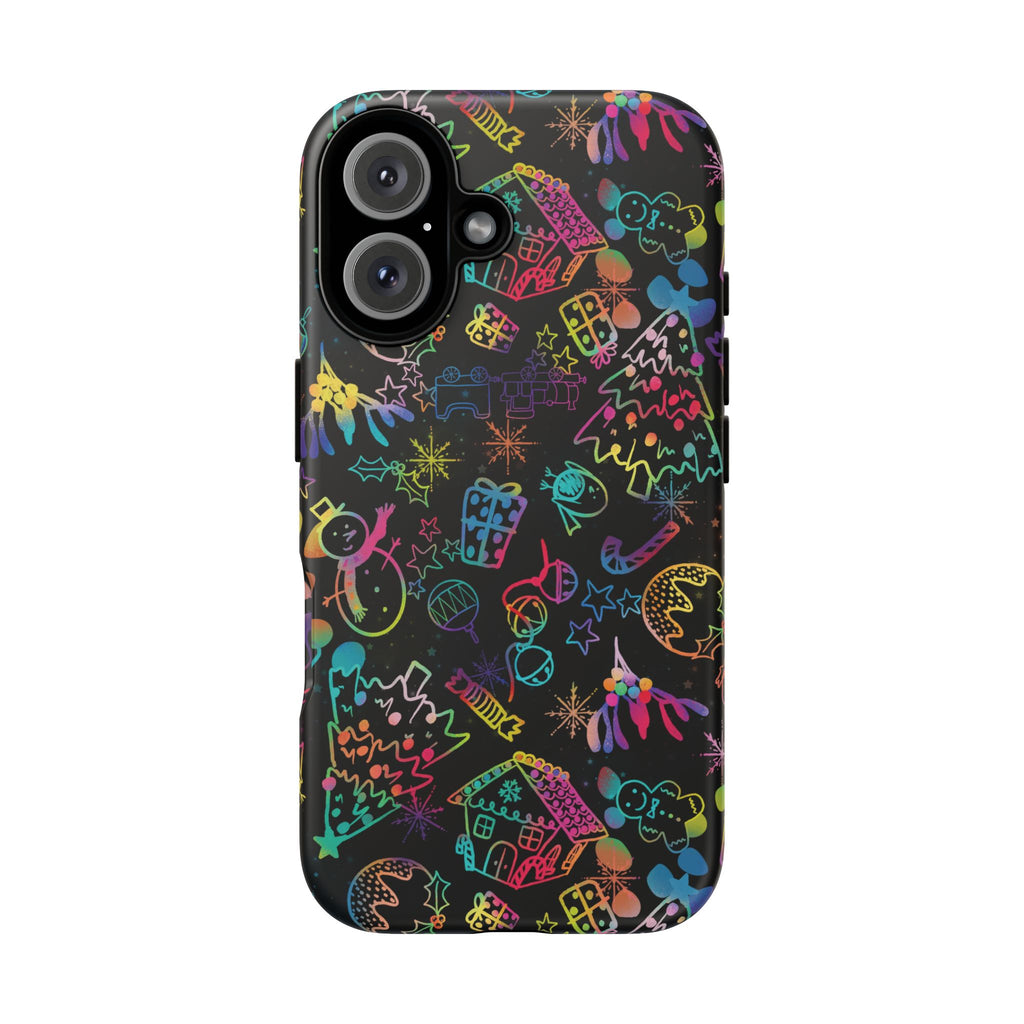 Rainbow Christmas Tough Phone Case