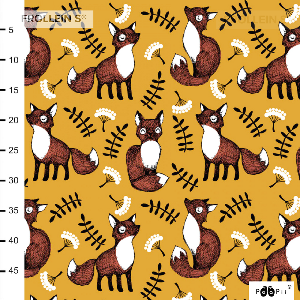 Organic Cotton Jersey - Nuutti - Foxes
