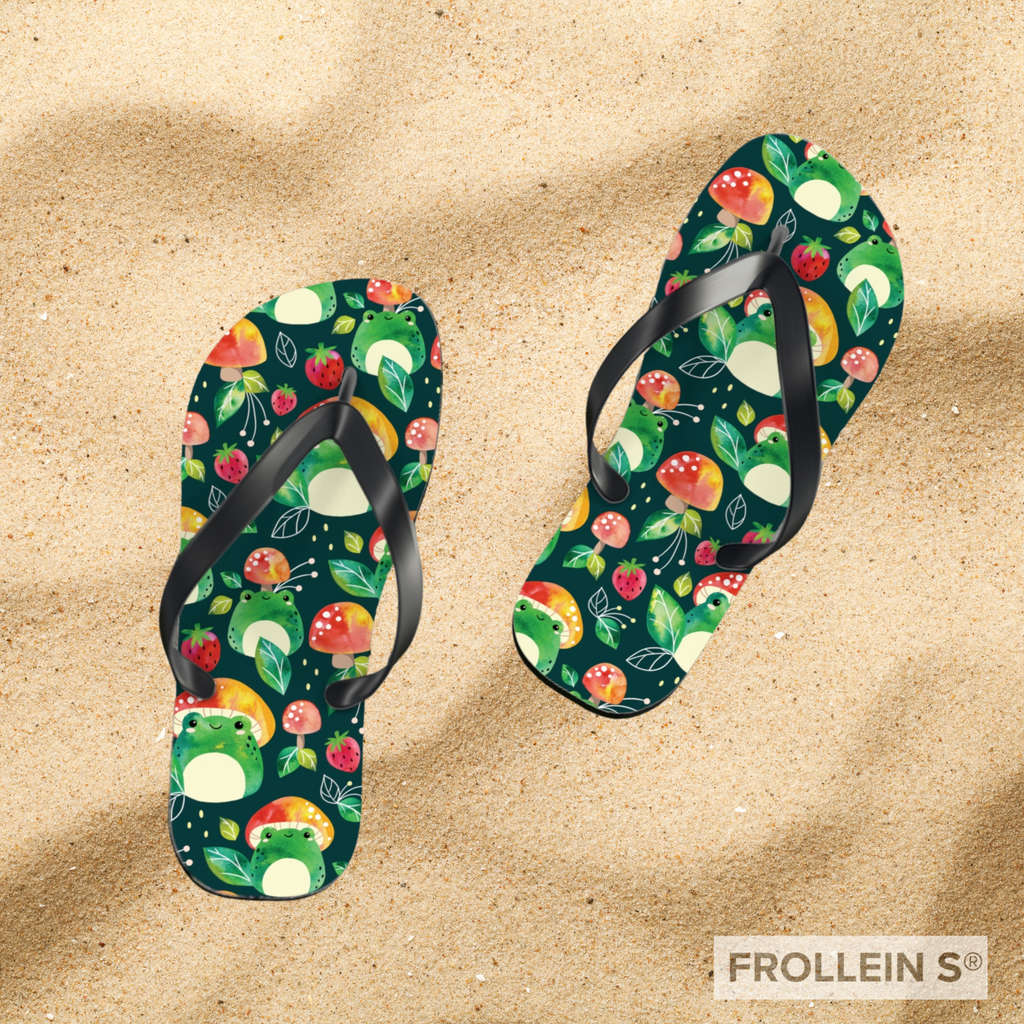 Fun Summer Flip-Flops Frog and Toad Sandals
