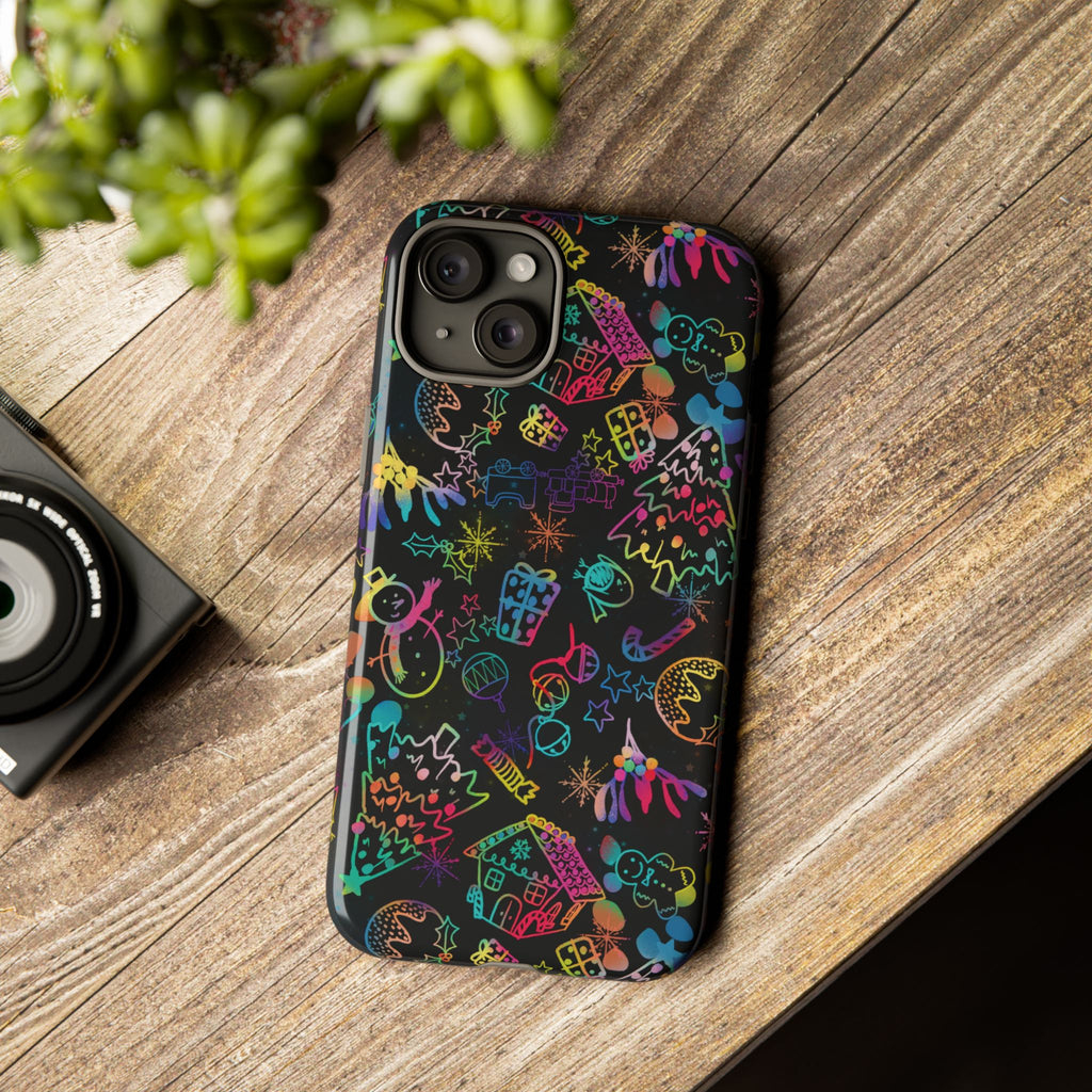 Rainbow Christmas Tough Phone Case