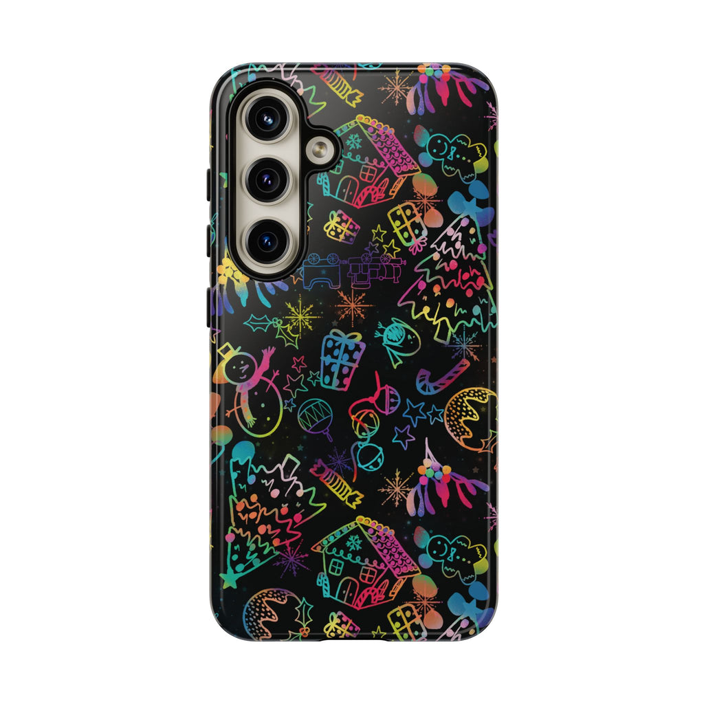 Rainbow Christmas Tough Phone Case