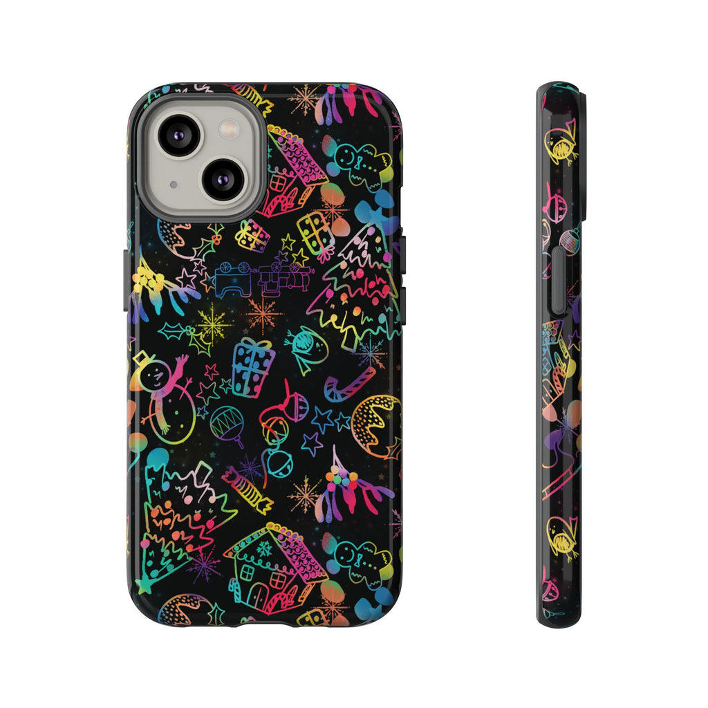 Rainbow Christmas Tough Phone Case