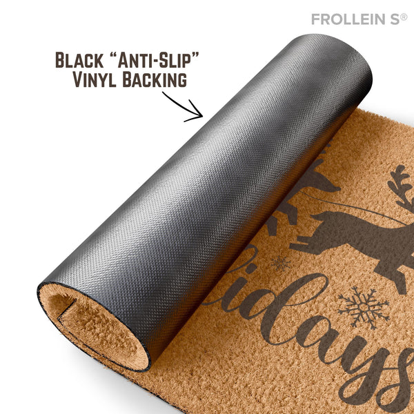 Reindeer Christmas Doormat — Happy Holidays | Holiday Welcome Mat