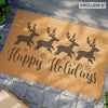 Reindeer Christmas Doormat — Happy Holidays | Holiday Welcome Mat