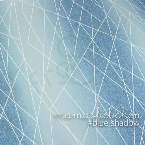 Remnant 8-inch - Cotton Jersey - Gradient Shapelines - Blue Shadow
