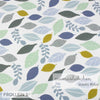 Cotton Jersey - In the Forest - Leaves - Blue