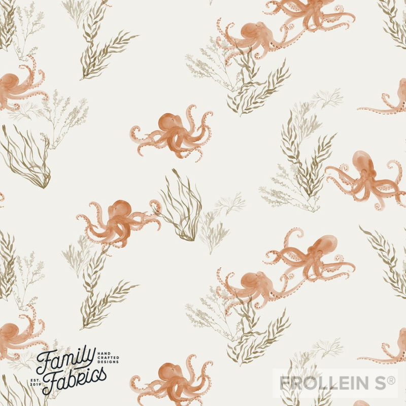Remnant 22-inch - Cotton Jersey - Octopus