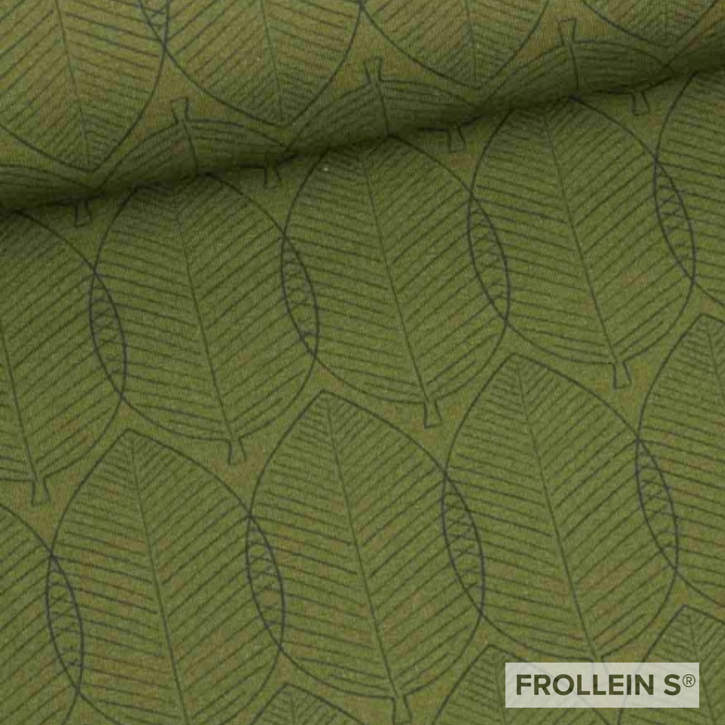 Fat Half - Cotton Jersey - Mellow Leaves - Olive