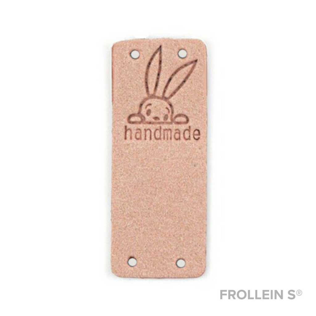 Faux Leather Label - Bunny Handmade
