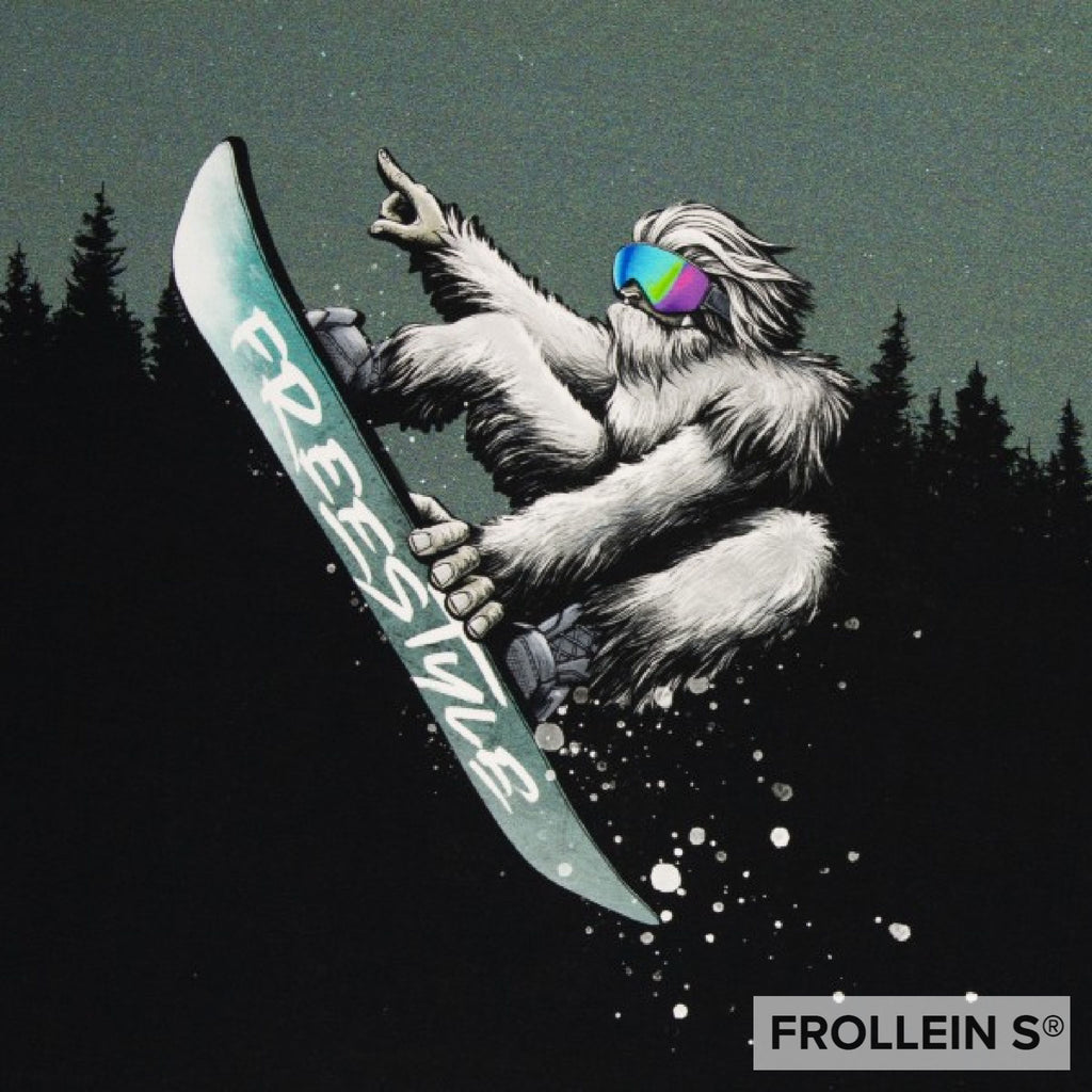 French Terry - Yeti Crossing - Emerald Forest
