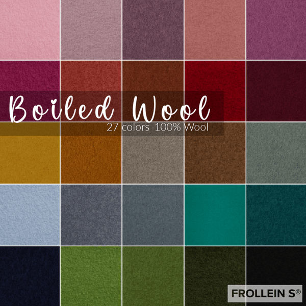 Boiled Wool - PRE - ORDER - Boiled Wool Fabric - Solid | Sustainable High - Quality Wool for Sewing - Frollein S®