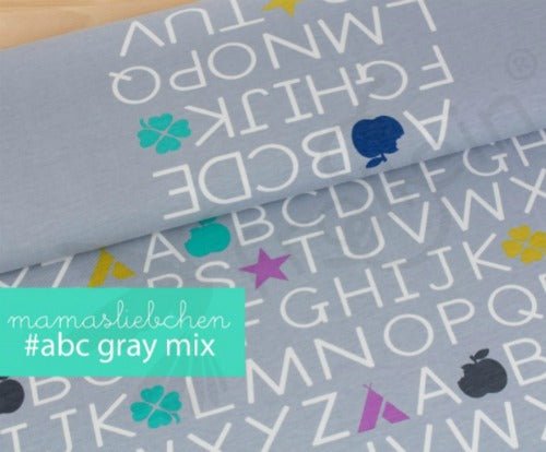 Cotton Jersey - Cotton Jersey - ABC - Light Gray - Frollein S®