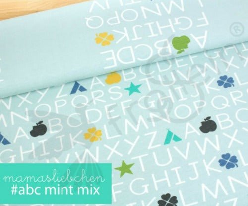 Cotton Jersey - Cotton Jersey - ABC - Mint - Frollein S®