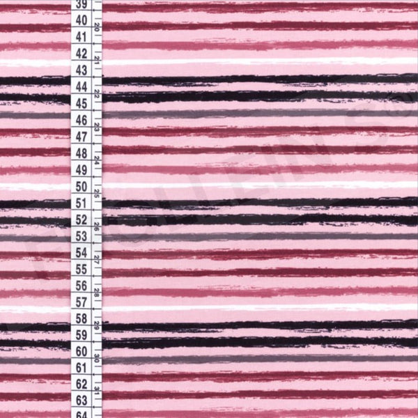 Cotton Jersey - Cotton Jersey - Distressed Stripes - Pink - Frollein S®