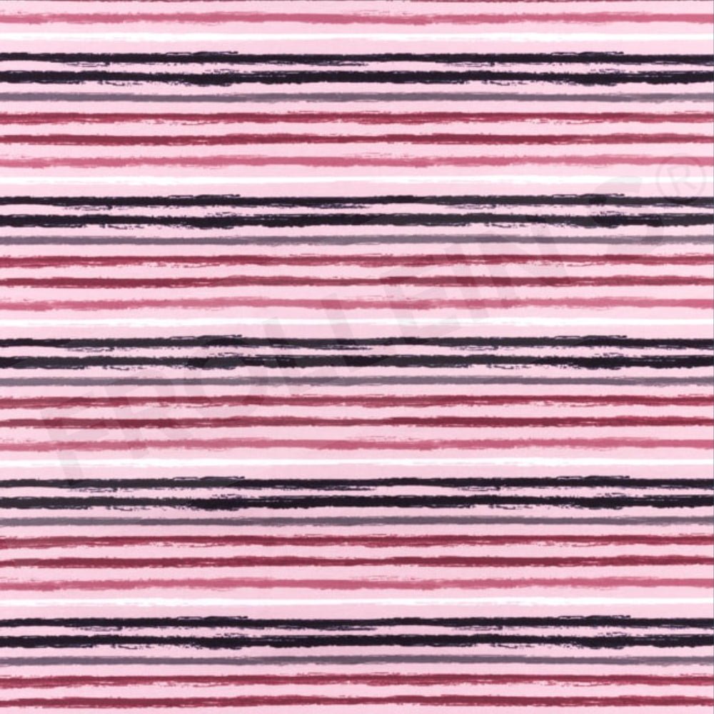 Cotton Jersey - Cotton Jersey - Distressed Stripes - Pink - Frollein S®