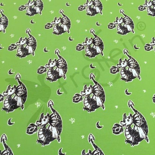 Cotton Jersey - Cotton Jersey - Doodle Dragon - Green - Frollein S®