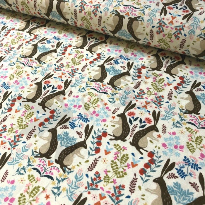 Cotton Jersey - Cotton Jersey - Floral Bunnies - Frollein S®