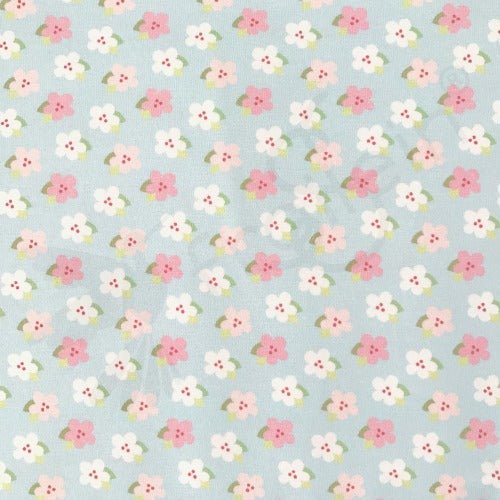 Cotton Jersey - Cotton Jersey - Flowers - Blue - Frollein S®