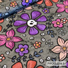 Cotton Jersey - Cotton Jersey Knit Fabric - Skull Flowers - Frollein S®