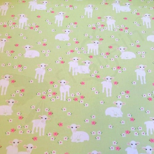 Cotton Jersey - Cotton Jersey - Little Lambs - Green - Frollein S®