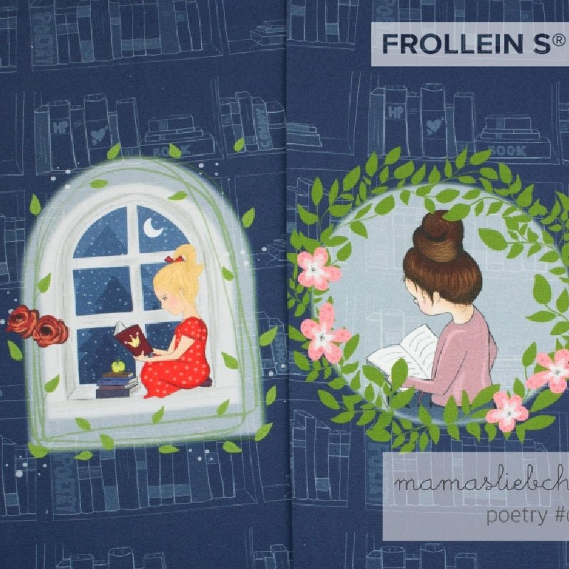 Cotton Jersey - Cotton Jersey - Poetry Girl - Blue - Frollein S®