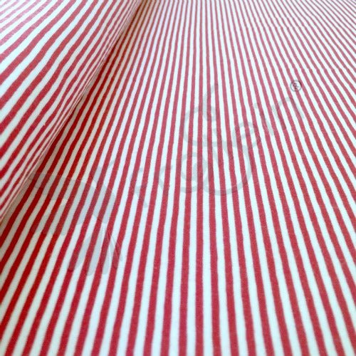 Cotton Jersey - Cotton Jersey - Stripes 3 mm - Red/White - Frollein S®