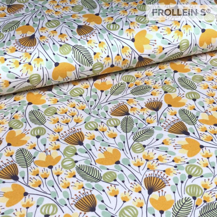 Cotton Jersey - Cotton Jersey - Yellow Flowers - Frollein S®