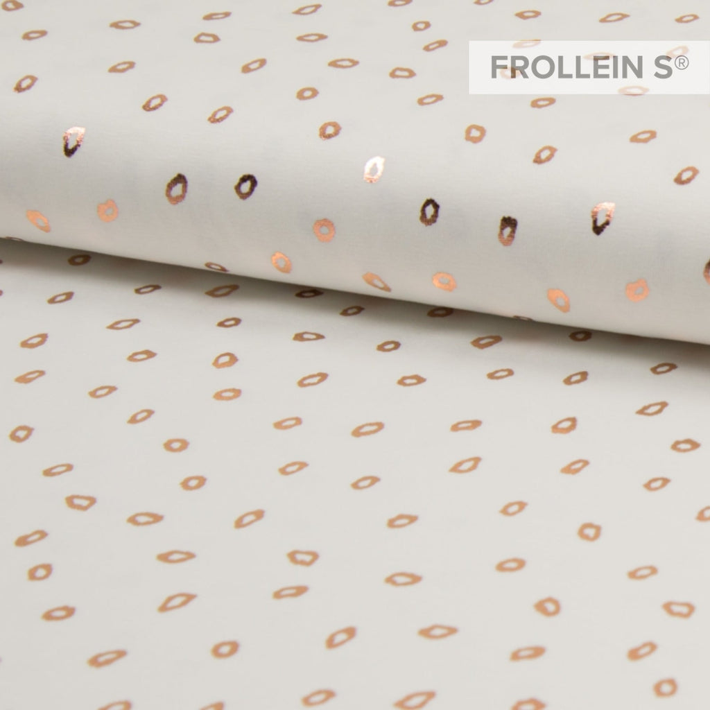  - Cotton Jersey - Foil Print - Little Circles - Gold - Frollein S®