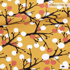 Cotton Jersey - Organic Cotton Jersey - Berry Tree - Mustard - Frollein S®