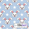 Cotton Jersey - Organic Cotton Jersey - Bunny - Blue - Frollein S®