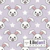 Cotton Jersey - Organic Cotton Jersey - Bunny - Lavender - Frollein S®