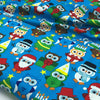 Cotton Jersey - Organic Cotton Jersey - Christmas Owls - Blue - Frollein S®