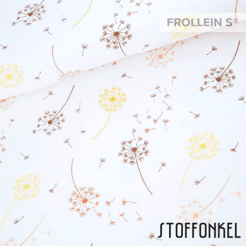 Cotton Jersey - Organic Cotton Jersey - Dandelions - Autumn - Frollein S®