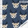 Cotton Jersey - Organic Cotton Jersey - Debbie Deer - Blue - Frollein S®