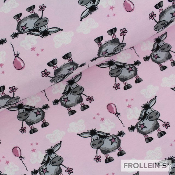 Cotton Jersey - Organic Cotton Jersey - Donkey - Light Pink - Frollein S®