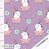 Cotton Jersey - Organic Cotton Jersey - Donut Unicorns - Lavender - Frollein S®