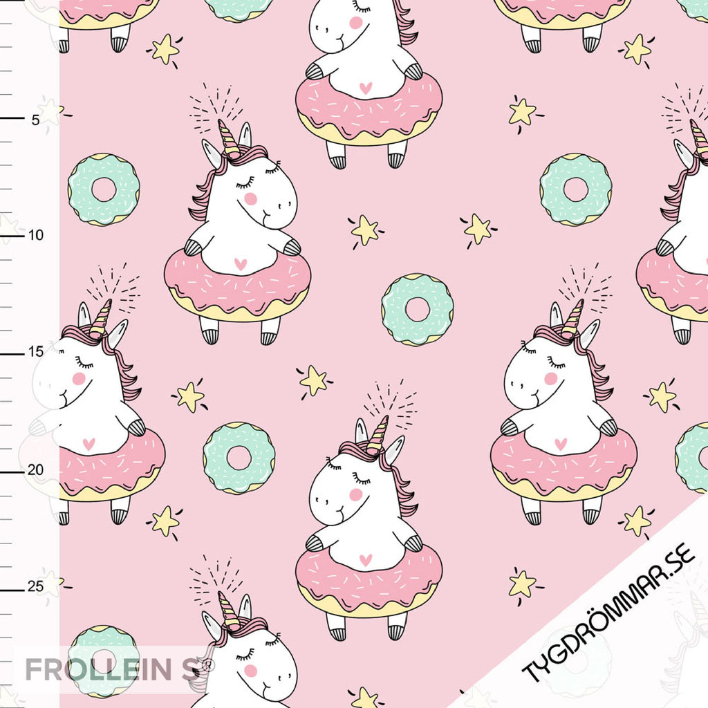 Cotton Jersey - Organic Cotton Jersey - Donut Unicorns - Pink - Frollein S®