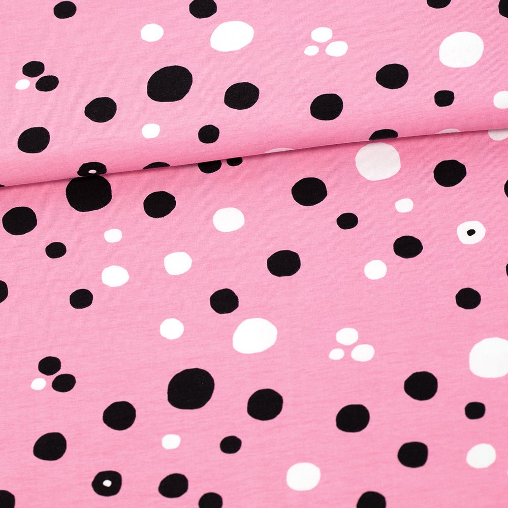 Cotton Jersey - Organic Cotton Jersey - Dots - Light Pink - Frollein S®